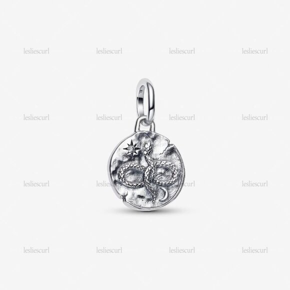 Pandora Infinity Snake Medallion Charm|Pendant - Picture 1 of 2